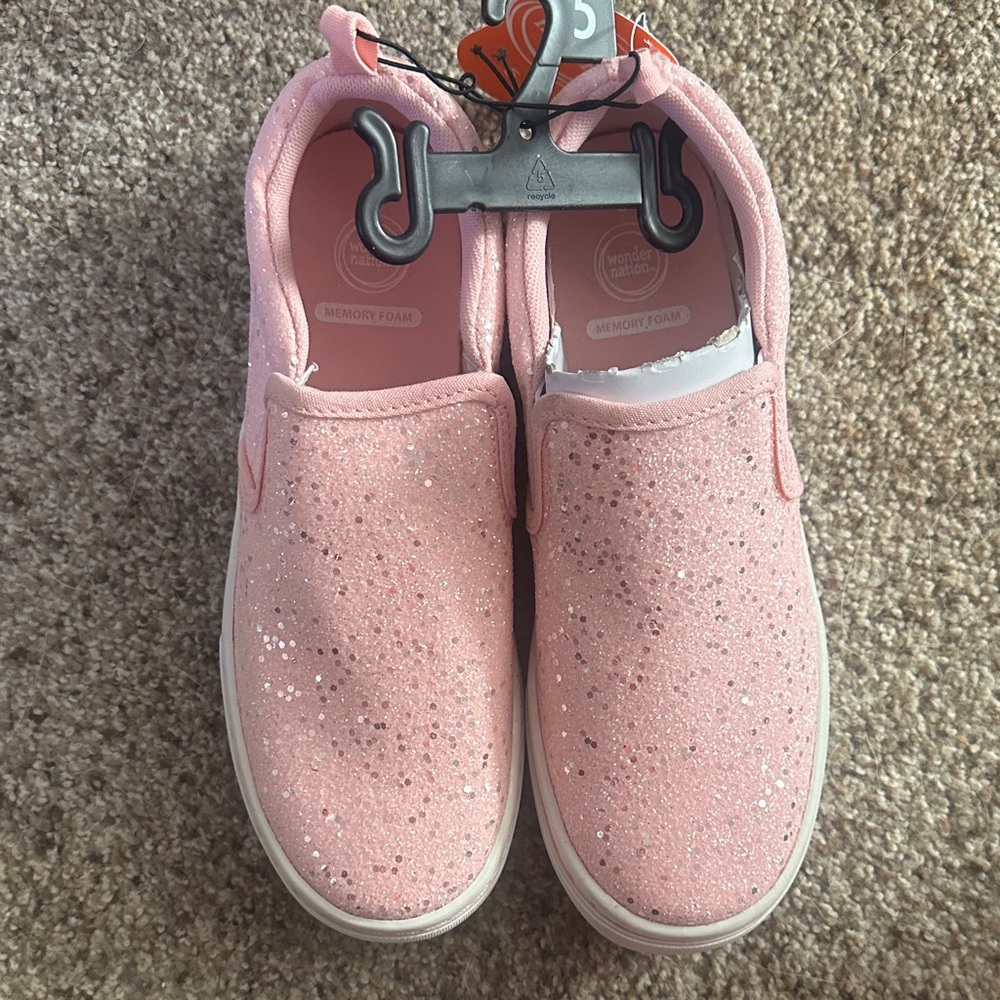 Pink sparkly shoes